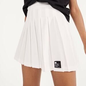 Bershka Women's White Pleated Mini Tennis Skirt Small NWT